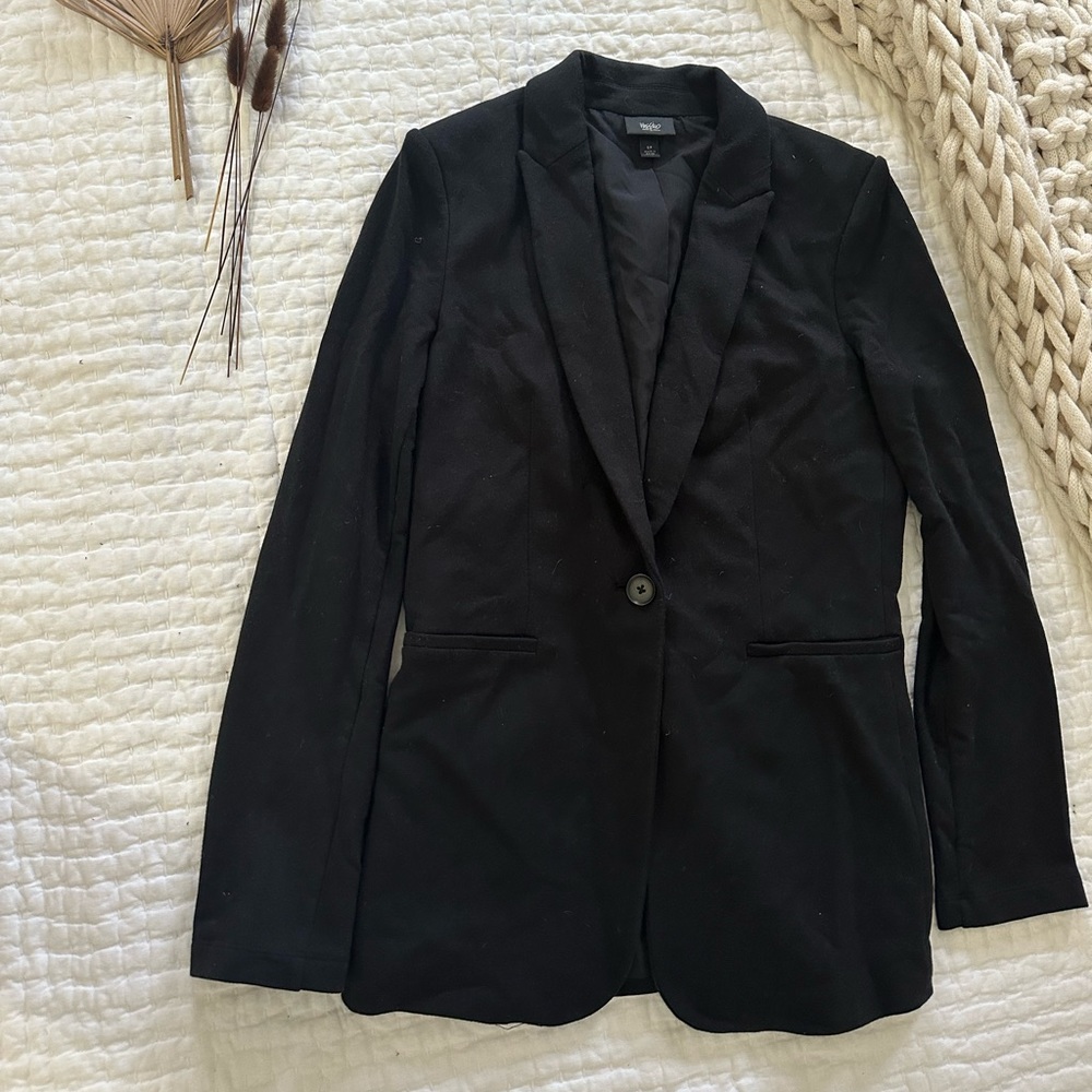 Women’s Mossimo Solid Black One-Button Stretch Co… - image 1